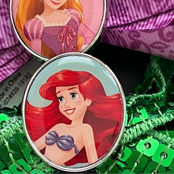 🐾🐈⬛ Disney Tails Pet Collar or Lead Trim - 💜Rapunzel & Ariel 💚 - Picture 4 of 9